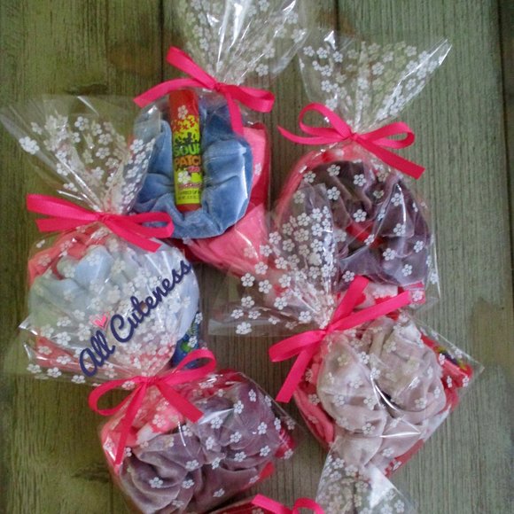 Flavored Lip Balm, Scrunchie and Socks Bundle (NWOT) - Picture 2 of 2